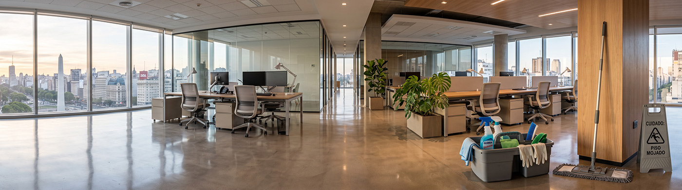 Oficinas y espacios de trabajo limpios en Buenos Aires